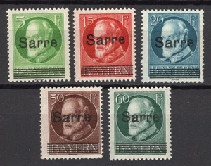 Sarre 18, 20, 21, 25, 26, con pliegue, Mi. 10,30 - Imagen 1 de 2