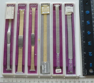 6-LOT ROWI Vintage Wristwatch BRACELET Lady 1970s Stainless Steel NEW OLD STOCK Foto 1 de 4