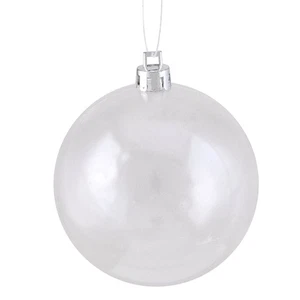 Northlight Shatterproof Clear Transparent Christmas Ball Ornament 2.75" (70mm) - Picture 1 of 3