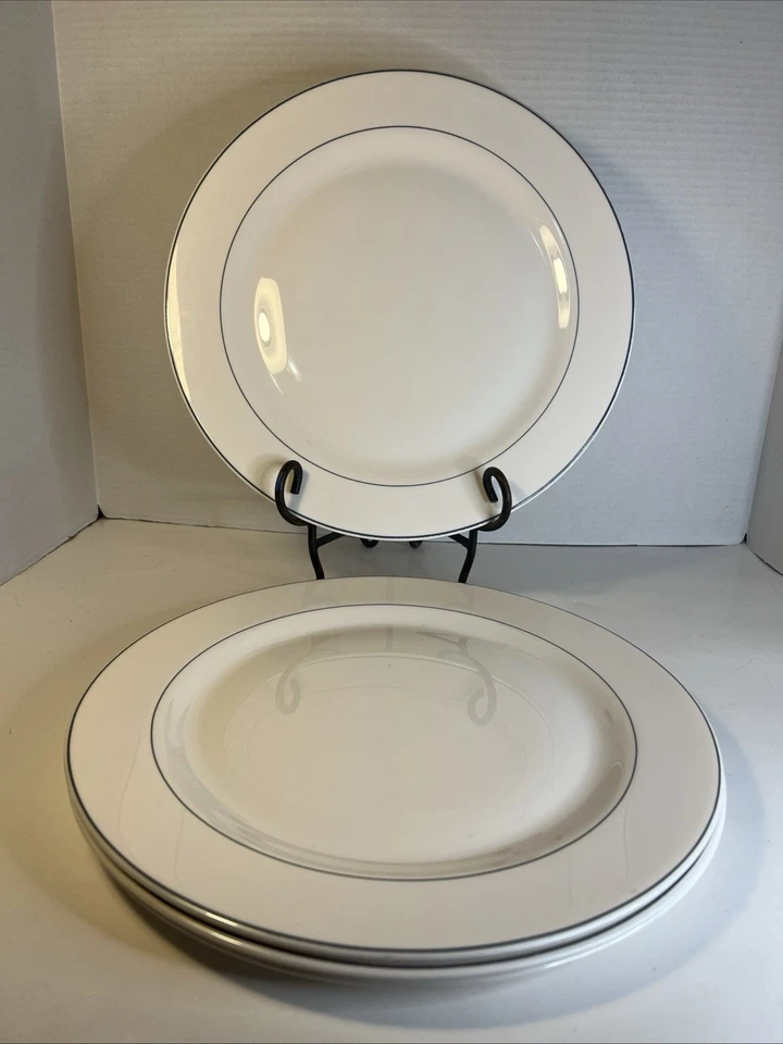 Platos de picar Arcoroc "Arcopal Geneva" (juego de 4) blanco carbón borde 12 1/2" XL Foto 1 de 4