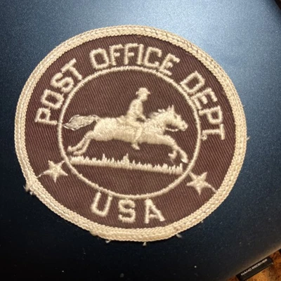 Parche bordado jinete a caballo vintage del departamento de correos de EE. UU. (940) Foto 1 de 4