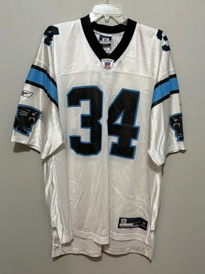 Camiseta Carolina Panthers DeAngelo Williams #34 XL Blanca Reebok NFL Autografiada Foto 1 de 4
