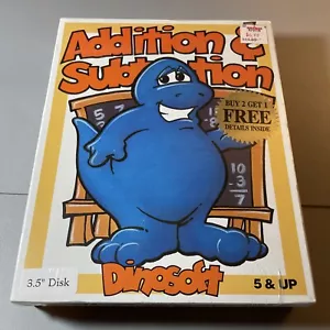 Dinosoft Addition and Subtraction Software IBM Tandy Vintage 1991 Sealed - Picture 1 of 7
