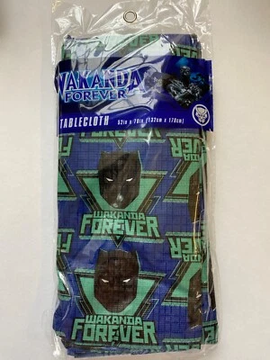 Marvel's Black Panther Wakanda Forever Tablecloth  52" x 70" Birthday Party - Image 1 of 2
