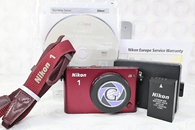 Nikon 1 J3 in (dunkel)Rot - 4680 Klicks - #GT24 - 12 Monate Gewährleistung - Bild 1 von 4