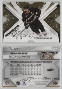 2022-23 SPx Radiance F/X Gold /99 Teemu Selanne #RFX-17 HOF