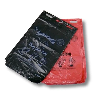 Hundekotbeutel GassiBeutel Hundebeutel Kotbeutel für Hunde Schwarz Rot 3000 St - Bild 1 von 4