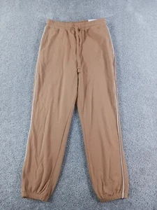 Pantalones deportivos de cintura alta con cordón beige mediano de algodón para mujer nuevos sin etiquetas - Imagen 1 de 14
