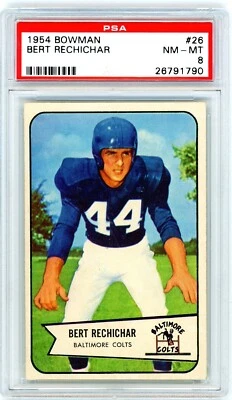 1954 Bowman Bert Rechichar #26 PSA 8 P1325 - Image 1 of 2