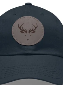 DEER HAT, Dad Hat with Leather Patch (Round)-DEER HUNTING, GIFT FOR HIM - Picture 1 of 91