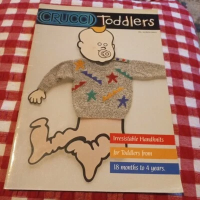 😇 Crucci Vol 144 Toddlers Sweaters Vintage Knitting Patterns 1980s Knits Jumper - image 1 of 4