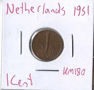 Münze Niederlande 1 Cent 1951, KM180 - Bild 1 von 3