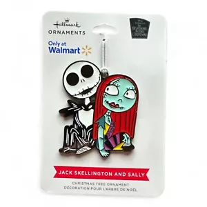 Hallmark Flat Metal Ornament Nightmare Before Christmas Jack & Sally NEW - Picture 1 of 1