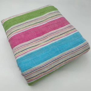 Gestreifte Baumwolle dehnbar Gaze 44" breit blau rosa grün 4,75 Yards Stück - Bild 1 von 8