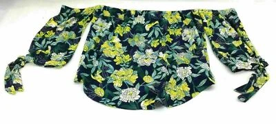 Derek Heart Womens Multi Color Floral Off The Shoulder Top Size Small - Imagem 1 de 4