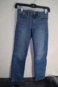 Polo Ralph Lauren 5 Pocket HAMPTON Jeans BOYS 8 25x24 Western WORN LOOK Blue - Picture 1 of 24