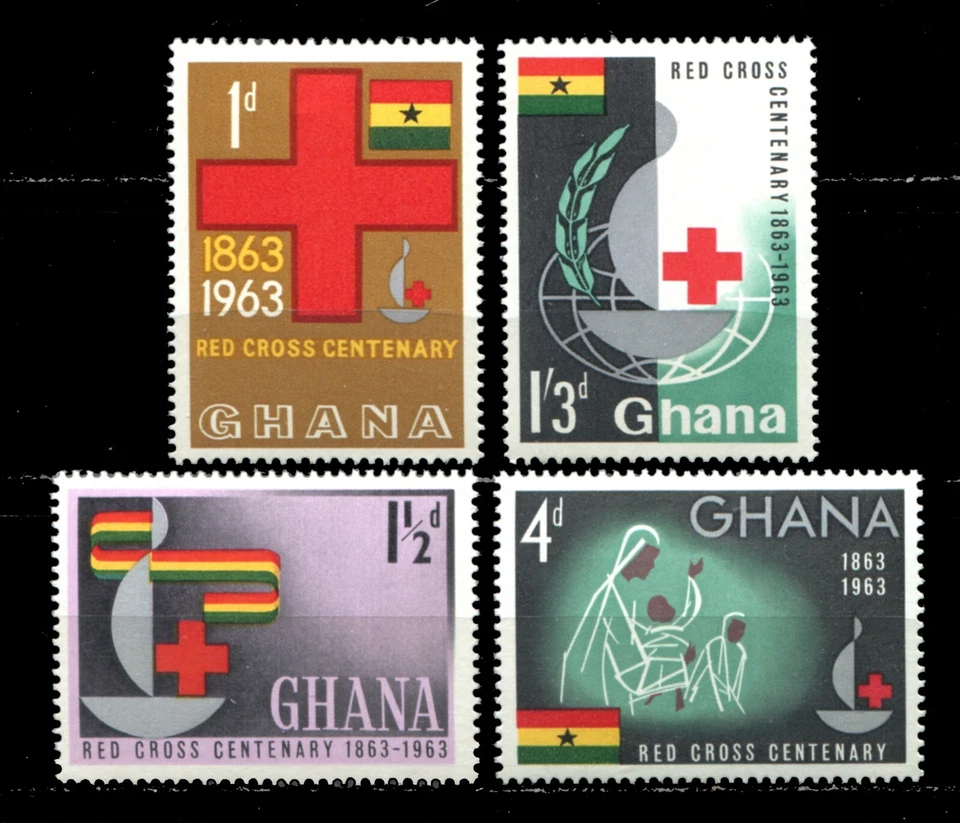 Ghana 1963 • Sс# 139-42 • Red Cross centenary • MNH OG VF (SU-9793) - Image 1 of 1