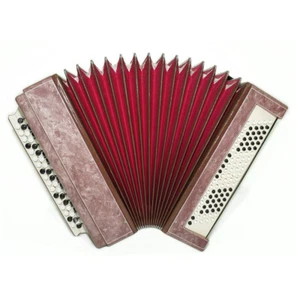 Russian Bayan Kungur, 3 Row Chromatic Button Accordion B System, New Straps 2476 - Picture 1 of 12