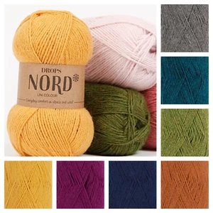 Drops Nord - 4ply Yarn Alpaca Soft Wool Knitting Socks Crochet 50gr Ball OEKOtex - Picture 1 of 36