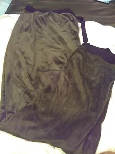 George Lounge Pants XL 40/42 Shimmery Gray Black Trim Elastic Waist Drawstring - Picture 1 of 10