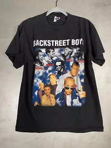 Vintage 1999 Backstreet Boys Millennium Tour Shirt Mens M Black Band Rap Music - Picture 1 of 7