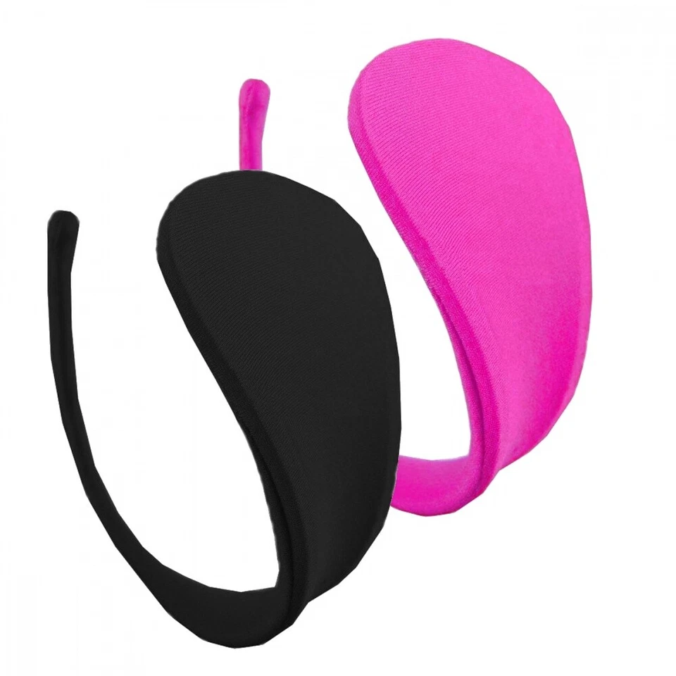 2er C-String Set Damen Schwarz Pink Bademode Bikini Unterhose Micro Tanga S/M/L - Bild 1 von 4