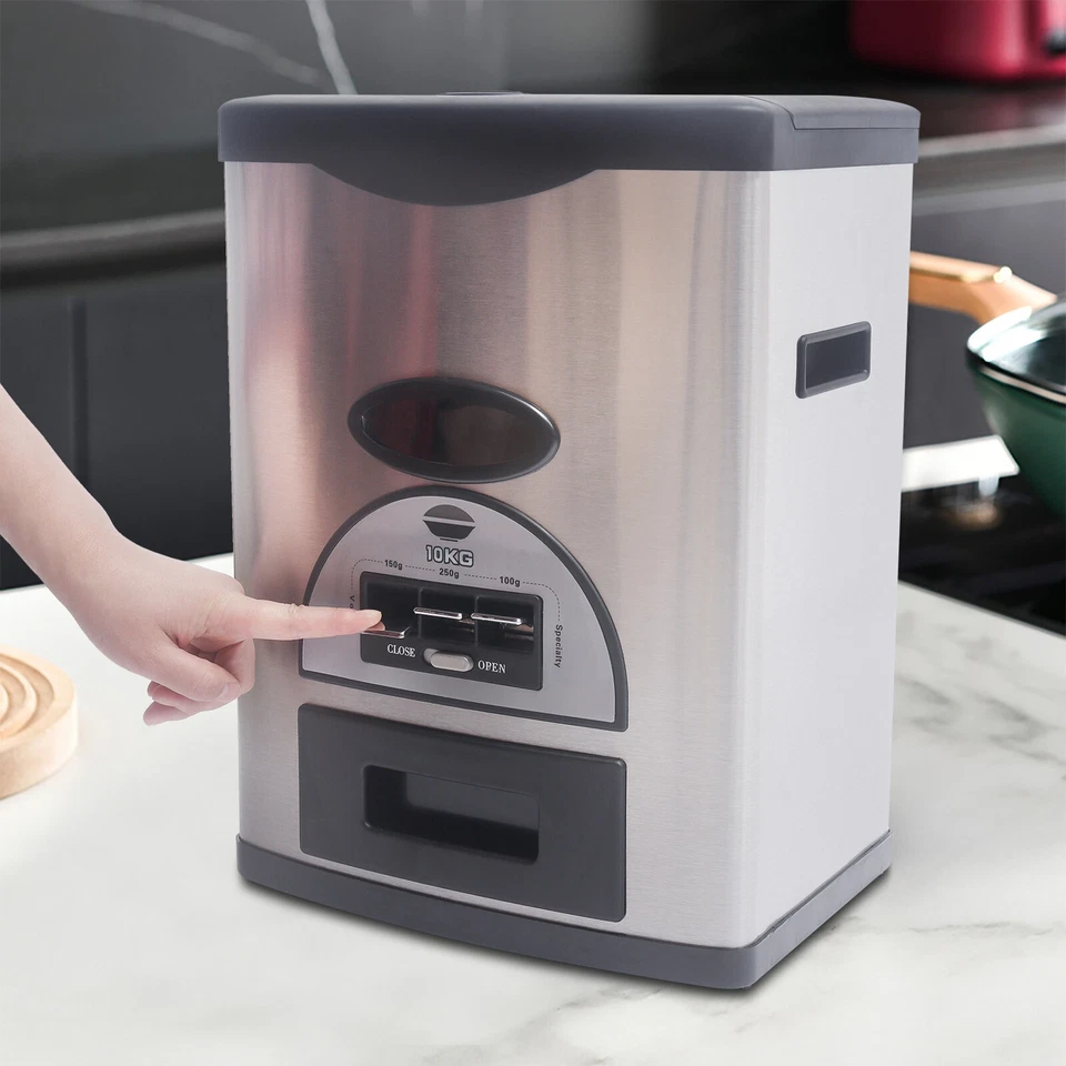 Dispensador automático de arroz de 10 kg/22 libras contenedor de alimentos de grano grande caja de almacenamiento NUEVO Foto 1 de 4