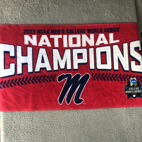 Ole Miss Rebels 2022 College World Series Omaha National Champions Rally Towel Cover