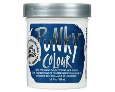 Color de cabello acondicionador semipermanente PUNKY COLOR azul medianoche 3,5 oz Foto 1 de 3