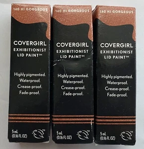 3-Pack New COVERGIRL Exhibitionist Lid Paint Eye Shadow 140 Hi Gorgeous (Boxed) - Picture 1 of 1