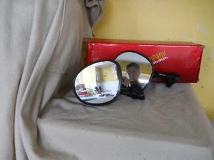TWO NEW UNIVERSAL REPLACEMENT BLACK MOTORCYCLE WING MIRRORS - Picture 1 of 6