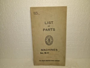 SINGER 1935 TEILELISTE MASCHINEN Nr. 96 - 41 - Bild 1 von 9