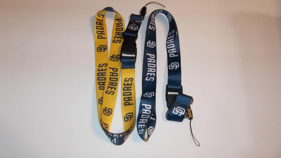 Dos cordones de béisbol MLB de los Padres de San Diego - impresos en ambos lados 25" de largo Foto 1 de 1