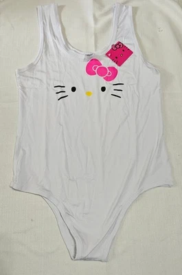 Traje de baño de una pieza Hello Kitty by Sanrio body blanco talla grande 34436 nuevo con etiquetas Foto 1 de 4