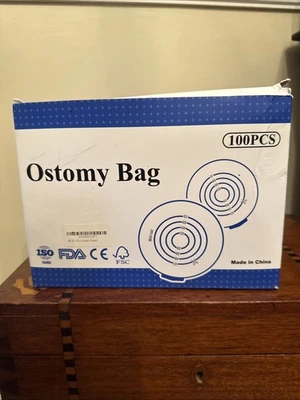 Упаковка из 100 цельных дренируемых остомических сумок 15-65 мм с вырезом по размеру - Изображение 1 из 4
