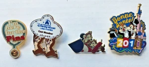 Disney Pin Lot Chip Dale Cast Member Rocket Happy New Year 2018 2019 LE #K82 - Picture 1 of 6