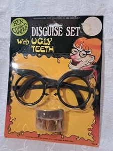Ben Cooper Verkleidung Set mit hässlichen Zähnen Neu aus altem Lagerbestand Vintage Halloween IOP - Bild 1 von 5