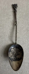Vtg Mexican Coin Souvenir Demitasse Silver Patina Metal Spoon 5”Marked “Mexico” - Picture 1 of 6