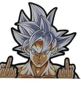 GOKuu Middle Finger  DECAL  4.5 " x 5"  Full Color Sticker *LAMINATED* - Picture 1 of 4