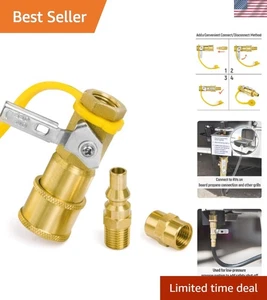 1/4" Messing Propan Armaturen Set mit Absperrventil - perfekt für Wohnmobile - Bild 1 von 9