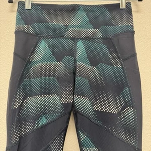 Athleta Kinetic Stealth Mesh Tight 591391 Size S EUC Pocket Blue Legging Teal - Picture 1 of 8