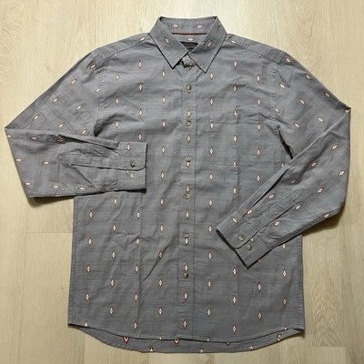 Pendleton Aztec Print Long Sleeve Button Down Shirt Men’s M Gray Embroidered - Image 1 of 4