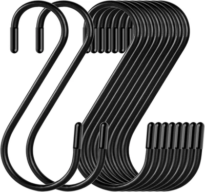 30-Pack Heavy Duty Matte Black S Hooks, 3.54 in, 33 lbs Capacity - Image 1 of 4