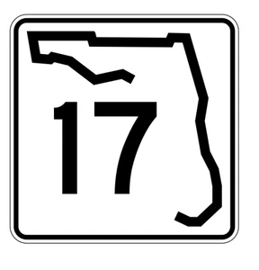 Florida State Road 17 Sticker Decal R1352 Highway Sign - Picture 1 of 1