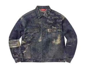 Supreme Archive Denim Jacquard Trucker Jacket Blue XL - Bild 1 von 9