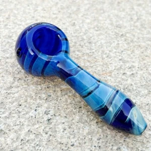 4 Inch Tobacco Smoking Glass Pipe THICK HEAVY Spoon Hand Smoke Pipe Tobacco Bowl - Picture 1 of 11