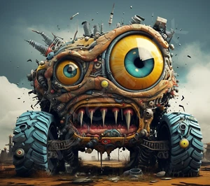 Vaso Monster Truck 20 oz, altavoz Bluetooth opcional P1865 - Imagen 1 de 1