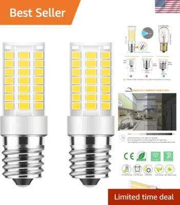 Bright 5W Daylight White LED Bulbs for Microwave, Range Hood, E17 Base - 2 Pack - Image 1 of 4