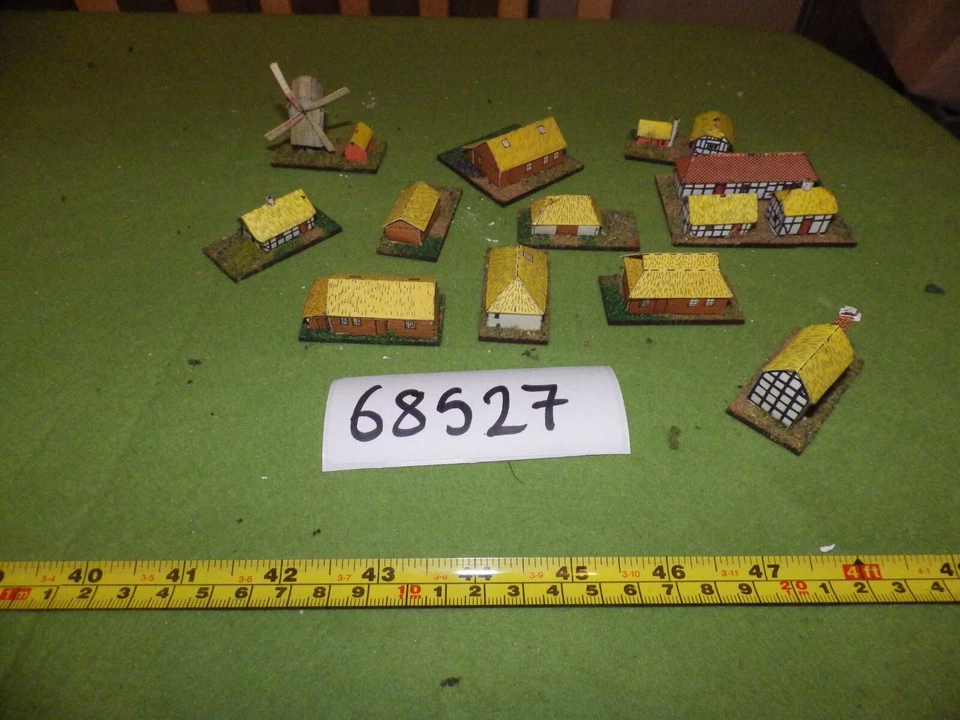 6mm medieval / - 11 card buildings scenery terrain - (68527) - Image 1 of 1