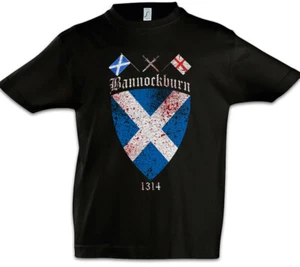 Bannockburn Kinder Jungen T-Shirt Robert 1314 Schottland the Bruce Schlacht - Picture 1 of 1